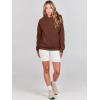 image:imageANRABESS Women Hoodies Oversized Fleece Long Sleeve Comfy Casual Basic Pullover Sweatshirts 2025 Fall Outfits Y2K ClothesBrown