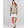 image:imageANRABESS Women Hoodies Oversized Fleece Long Sleeve Comfy Casual Basic Pullover Sweatshirts 2025 Fall Outfits Y2K ClothesKhaki