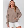 image:imageANRABESS Women Hoodies Oversized Fleece Long Sleeve Comfy Casual Basic Pullover Sweatshirts 2025 Fall Outfits Y2K ClothesLight Khaki