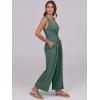 image:imageANRABESS Women Jumpsuits Sleeveless V Neck Elegant Dressy Casual Backless One Piece Pants Romper 2026 Summer OutfitsGrass