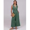 image:imageANRABESS Women Jumpsuits Sleeveless V Neck Elegant Dressy Casual Backless One Piece Pants Romper 2026 Summer OutfitsGrass