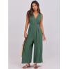 image:imageANRABESS Women Jumpsuits Sleeveless V Neck Elegant Dressy Casual Backless One Piece Pants Romper 2026 Summer OutfitsGrass