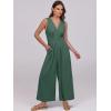 image:imageANRABESS Women Jumpsuits Sleeveless V Neck Elegant Dressy Casual Backless One Piece Pants Romper 2026 Summer OutfitsGrass