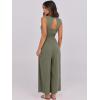 image:imageANRABESS Women Jumpsuits Sleeveless V Neck Elegant Dressy Casual Backless One Piece Pants Romper 2026 Summer OutfitsOlive