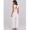 image:imageANRABESS Women Jumpsuits Sleeveless V Neck Elegant Dressy Casual Backless One Piece Pants Romper 2026 Summer OutfitsWhite