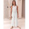image:imageANRABESS Women Linen Pants Casual Loose High Waist Boho Wide Leg Cropped Palazzo Beach Pants Summer Outfits 2026 TrendyWhite