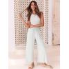 image:imageANRABESS Women Linen Pants Casual Loose High Waist Boho Wide Leg Cropped Palazzo Beach Pants Summer Outfits 2026 TrendyWhite