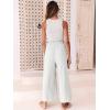image:imageANRABESS Women Linen Pants Casual Loose High Waist Boho Wide Leg Cropped Palazzo Beach Pants Summer Outfits 2026 TrendyWhite