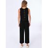 image:imageANRABESS Women Lounge Sets 2 Piece Outfits Summer Sleeveless Crop Tops Capri Wide Leg Pants Vacation Beach Travel SetsBlack