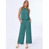 image:imageANRABESS Women Lounge Sets 2 Piece Outfits Summer Sleeveless Crop Tops Capri Wide Leg Pants Vacation Beach Travel SetsLake