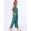 image:imageANRABESS Women Lounge Sets 2 Piece Outfits Summer Sleeveless Crop Tops Capri Wide Leg Pants Vacation Beach Travel SetsLake