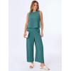 image:imageANRABESS Women Lounge Sets 2 Piece Outfits Summer Sleeveless Crop Tops Capri Wide Leg Pants Vacation Beach Travel SetsLake