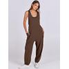 image:imageANRABESS Women Overalls Jumpsuits Loose Casual Dressy Sleeveless Baggy Harem Pants Romper Jumpers 2026 Trendy Summer OutfitsBrown