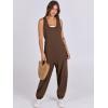 image:imageANRABESS Women Overalls Jumpsuits Loose Casual Dressy Sleeveless Baggy Harem Pants Romper Jumpers 2026 Trendy Summer OutfitsBrown