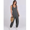 image:imageANRABESS Women Overalls Jumpsuits Loose Casual Dressy Sleeveless Baggy Harem Pants Romper Jumpers 2026 Trendy Summer OutfitsDeep Grey