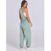image:imageANRABESS Women Overalls Jumpsuits Loose Casual Dressy Sleeveless Baggy Harem Pants Romper Jumpers 2026 Trendy Summer OutfitsGrey Green