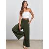 image:imageANRABESS Women Palazzo Pants Summer Boho Bagyy Wide Leg High Smocked Waist Casual Loose Lounge Pant with PocketArmy Green