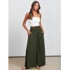 image:imageANRABESS Women Palazzo Pants Summer Boho Bagyy Wide Leg High Smocked Waist Casual Loose Lounge Pant with PocketArmy Green
