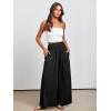 image:imageANRABESS Women Palazzo Pants Summer Boho Bagyy Wide Leg High Smocked Waist Casual Loose Lounge Pant with PocketBlack