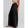 image:imageANRABESS Women Palazzo Pants Summer Boho Bagyy Wide Leg High Smocked Waist Casual Loose Lounge Pant with PocketBlack
