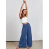 image:imageANRABESS Women Palazzo Pants Summer Boho Bagyy Wide Leg High Smocked Waist Casual Loose Lounge Pant with PocketBlue