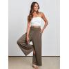 image:imageANRABESS Women Palazzo Pants Summer Boho Bagyy Wide Leg High Smocked Waist Casual Loose Lounge Pant with PocketCoffee