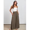 image:imageANRABESS Women Palazzo Pants Summer Boho Bagyy Wide Leg High Smocked Waist Casual Loose Lounge Pant with PocketCoffee