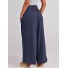 image:imageANRABESS Women Palazzo Pants Summer Boho Bagyy Wide Leg High Smocked Waist Casual Loose Lounge Pant with PocketDeep Blue