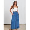 image:imageANRABESS Women Palazzo Pants Summer Boho Bagyy Wide Leg High Smocked Waist Casual Loose Lounge Pant with PocketFloral Blue