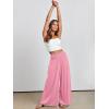 image:imageANRABESS Women Palazzo Pants Summer Boho Bagyy Wide Leg High Smocked Waist Casual Loose Lounge Pant with PocketPink