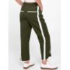 image:imageANRABESS Women Track Pants Casual Drawstring Waist Lightweight Baggy Contrast Color Workout Barrel Leg Pants with PocketsArmy Green