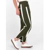 image:imageANRABESS Women Track Pants Casual Drawstring Waist Lightweight Baggy Contrast Color Workout Barrel Leg Pants with PocketsArmy Green