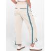image:imageANRABESS Women Track Pants Casual Drawstring Waist Lightweight Baggy Contrast Color Workout Barrel Leg Pants with PocketsBeige