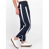 image:imageANRABESS Women Track Pants Casual Drawstring Waist Lightweight Baggy Contrast Color Workout Barrel Leg Pants with PocketsNavy