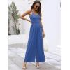 image:imageANRABESS Women V Neck Spaghetti Strap Wide Leg Dressy Jumpsuits 2026 Summer Casual One Piece Jumper Romper Outfits amp PocketsBlue