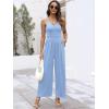 image:imageANRABESS Women V Neck Spaghetti Strap Wide Leg Dressy Jumpsuits 2026 Summer Casual One Piece Jumper Romper Outfits amp PocketsLight Blue