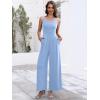image:imageANRABESS Women V Neck Spaghetti Strap Wide Leg Dressy Jumpsuits 2026 Summer Casual One Piece Jumper Romper Outfits amp PocketsLight Blue