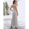 image:imageANRABESS Women V Neck Spaghetti Strap Wide Leg Dressy Jumpsuits 2026 Summer Casual One Piece Jumper Romper Outfits amp PocketsLight Grey
