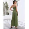 image:imageANRABESS Women V Neck Spaghetti Strap Wide Leg Dressy Jumpsuits 2026 Summer Casual One Piece Jumper Romper Outfits amp PocketsOlive Green