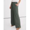 image:imageANRABESS Women Wide Leg Palazzo Pants 2026 Summer Casual Loose Elastic High Waisted Flowy Lounge Beach Trousers Work Outfits Army Green Medium