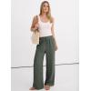 image:imageANRABESS Women Wide Leg Palazzo Pants 2026 Summer Casual Loose Elastic High Waisted Flowy Lounge Beach Trousers Work Outfits Army Green Medium