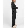 image:imageANRABESS Womens 2 Piece Lounge Pajama Sets Ribbed Knit Long Sleeve Tunic Tops Matching Pants Casual Fall Sleepwear OutfitsBlack