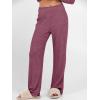 image:imageANRABESS Womens 2 Piece Lounge Pajama Sets Ribbed Knit Long Sleeve Tunic Tops Matching Pants Casual Fall Sleepwear OutfitsDark Red