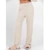 image:imageANRABESS Womens 2 Piece Lounge Pajama Sets Ribbed Knit Long Sleeve Tunic Tops Matching Pants Casual Fall Sleepwear OutfitsLight Khaki
