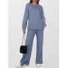 image:imageANRABESS Womens 2 Piece Lounge Sets Casual Travel Outfits Wide Leg Tracksuit Sweatsuits Matching Set 2026 Fall ClothesBlue