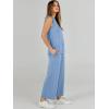 image:imageANRABESS Womens 2 Piece Outfits Summer Beach Vacation Clothes Spring Travel Airport Casual Wide Leg Pants Lounge SetsBlue