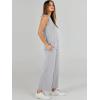 image:imageANRABESS Womens 2 Piece Outfits Summer Beach Vacation Clothes Spring Travel Airport Casual Wide Leg Pants Lounge SetsLight Grey