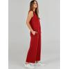 image:imageANRABESS Womens 2 Piece Outfits Summer Beach Vacation Clothes Spring Travel Airport Casual Wide Leg Pants Lounge SetsRed