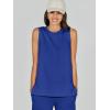 image:imageANRABESS Womens 2 Piece Outfits Summer Beach Vacation Clothes Spring Travel Airport Casual Wide Leg Pants Lounge SetsRoyal Blue