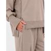 image:imageANRABESS Womens 2 Piece Outfits Sweatsuits Oversized Sweatshirts Barrel Pants Matching Lounge Sets 2025 Fall Travel ClothesKhaki